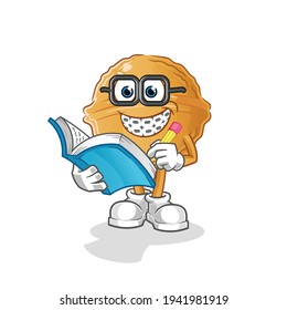 walnut geek cartoon. cartoon mascot vector