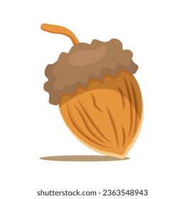 walnut icon of color style design vector template