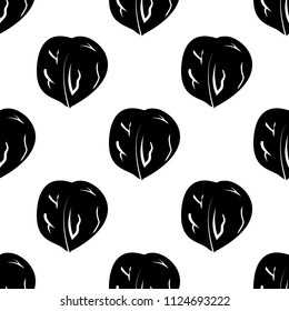 Walnut icon. Element of nuts icons for mobile concept and web apps. Pattern repeat seamless Walnut icon can be used for web and mobile apps on white background
