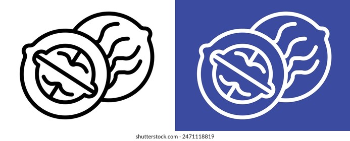 Walnut icon logo set vector