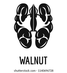 Walnut icon. Simple illustration of walnut vector icon for web design isolated on white background