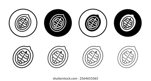 Walnut icon Symbol mark in filled style