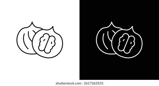 Walnut icon. vector illustration, pictogram isolated. editable