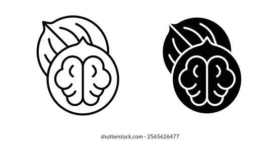 Walnut icons in black and white colors