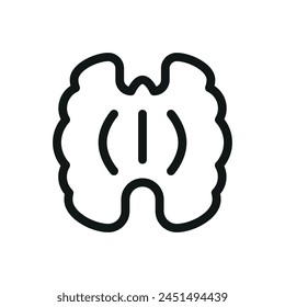 Walnut kernel isolated icon, walnut vector symbol with editable stroke