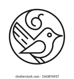 Walnut logo in a circle frame Vector