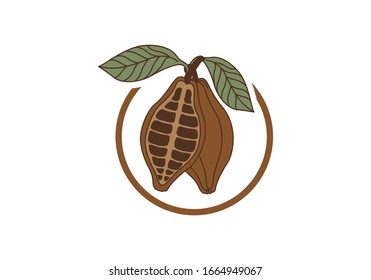 Walnut logo sign. Isolated walnut on white background