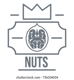 Walnut logo. Vintage illustration of walnut vector logo for web