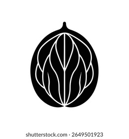 Noz mínima limpo design silhueta vetor arte ilustração