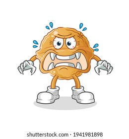 vector monstruo de nueces. personaje de caricatura