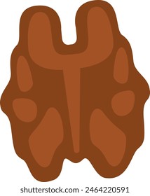 Walnut Nut Icon Vector Illustration