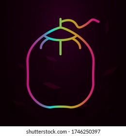 Icono de nolan de contorno de nogal Línea delgada simple, contorno vector de iconos de frutas para ui y ux, sitio web o aplicación móvil