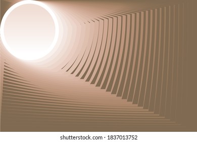 Walnut shade with light brown with white round spot on left for high light text abstract vector background