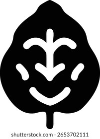 ícone da árvore de nogueira no fundo branco