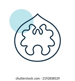 Walnut vector icon. Graph symbol for food and drinks web site, apps design, mobile apps and print media, logo, UI