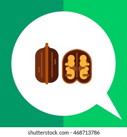 Walnut with and without nutshell