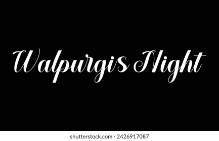 Walpurgis Night Text With Gradient Background Design