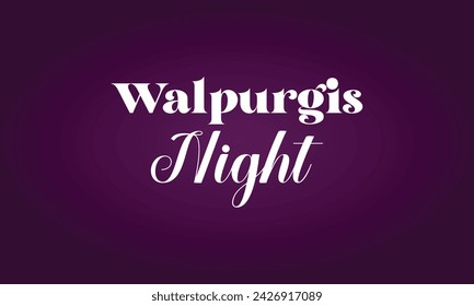 Walpurgis Night Text With Gradient Background Design