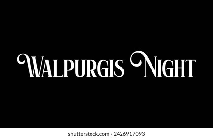 Walpurgis Night Text With Gradient Background Design