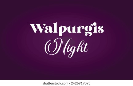 Walpurgis Night Text With Gradient Background Design