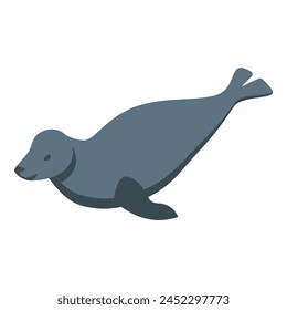 Walrus animal icon isometric vector. Ice pole exploration. Nature science