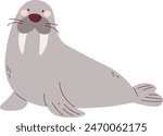 Walrus Animal Icon Vector Illustration