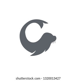 Walrus Character Vector Template