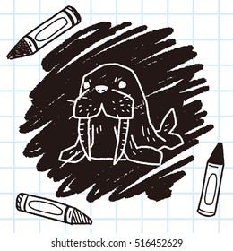 walrus doodle