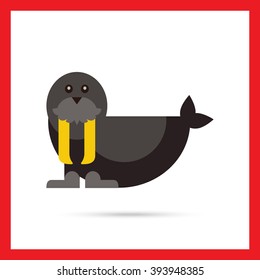 Walrus flat icon
