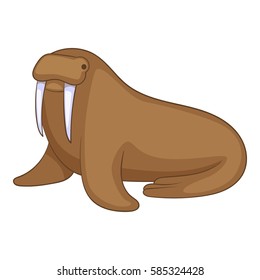 Walrus icon. Cartoon illustration of walrus vector icon for web