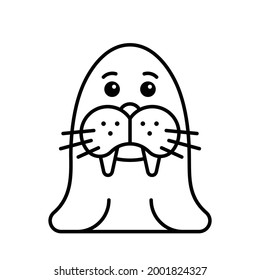 Walrus icon. Icon design. Template elements