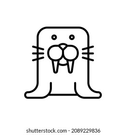 Walrus icon. Icon design. Template elements. Flat style