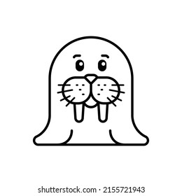 Walrus icon. Icon design. Template elements. Flat style