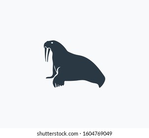 Walrus icon isolated on clean background. Walrus icon concept drawing icon in modern style. Vector illustration for your web mobile logo app UI design.