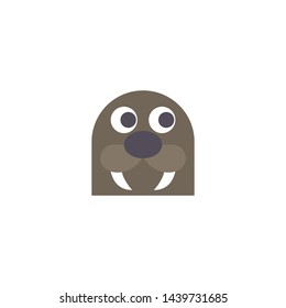 Walrus icon on a white background