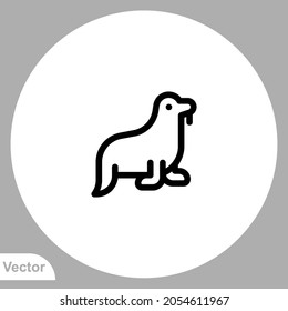 Walrus icon sign vector,Symbol, logo illustration for web and mobile