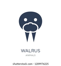 Walrus icon. Trendy flat vector Walrus icon on white background from animals collection, vector illustration can be use for web and mobile, eps10