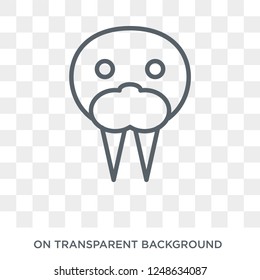 Walrus icon. Trendy flat vector Walrus icon on transparent background from animals collection. High quality filled Walrus symbol use for web and mobile