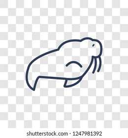 Walrus icon. Trendy linear Walrus logo concept on transparent background from animals  collection