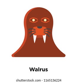 Walrus icon vector isolated on white background, Walrus transparent sign , snowy cold winter symbols