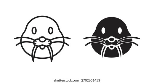 Walrus icon for web design, mobile apps