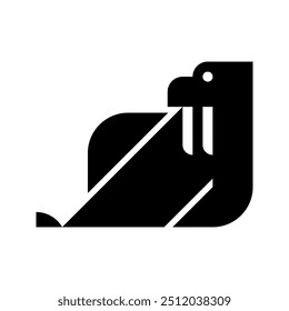 Walrus logo. Icon design. Template elements
