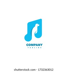 Vector de diseño de logotipo de Walrus Music
