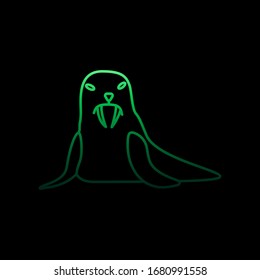 Walrus nolan icon. Simple thin line, outline vector of marine live icons for ui and ux, website or mobile application