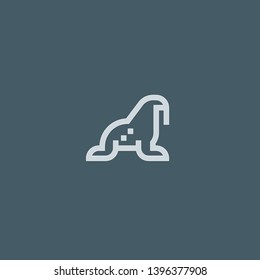 Walrus vector icon. Walrus concept stroke symbol design. Thin graphic elements vector illustration, outline pattern for your web site design, logo, UI. EPS 10.