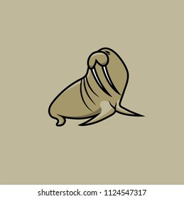 Walrus.100% vector. Ideal for logo’s, stickers, flyers, promotions, T-shirts, web design, apps and all other design requirements.