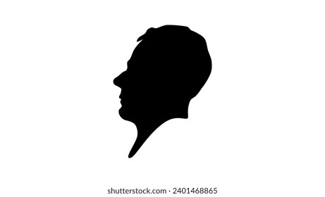 Walter Scott, black isolated silhouette