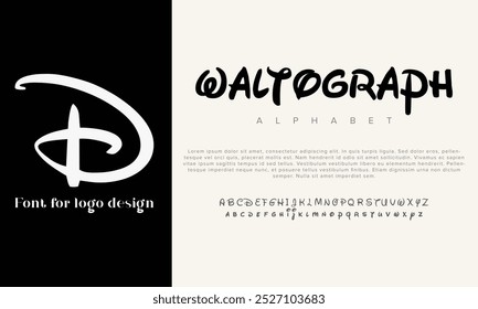 Fuente del alfabeto del Vector de Waltograph para el diseño del logotipo