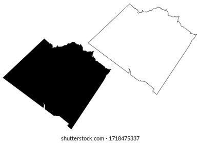 Walton County, Georgia (U.S. county, United States of America, USA, U.S., US) map vector illustration, scribble sketch Walton map