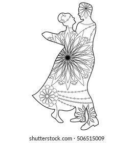 Waltz silhouette coloring